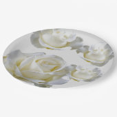 Assiettes En Carton 25e anniversaire éditable Rose d'argent (Angle)