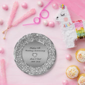 Assiettes En Carton 25e Wedding Anniversary (Fête)