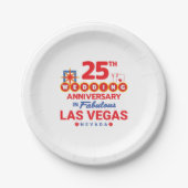 Assiettes En Carton 25e Wedding Anniversary Couples Las Vegas Trip (Devant)