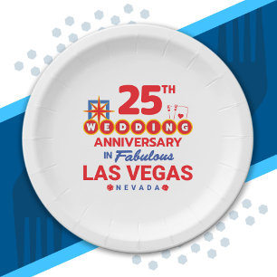 Assiettes En Carton 25e Wedding Anniversary Couples Las Vegas Trip