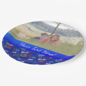 Assiettes En Carton 25ème monogramme personnalisé de fête (Angle)