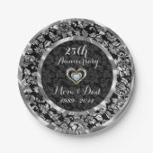 Assiettes En Carton 25th Wedding Anniversary (Devant)