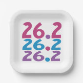 Assiettes En Carton 26.2 marathonien - Marathon Runner thème (Recto)