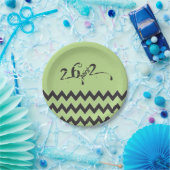 Assiettes En Carton 26,2 Zigzags, coureur de marathon (Fête)