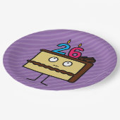Assiettes En Carton 26e gâteau d'anniversaire avec plaques de papier b (Angle)