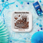 Assiettes En Carton 27 janvier - Journée du gâteau au chocolat (Fête)