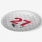 Assiettes En Carton 27e anniversaire Golf Ball Design Plaque en papier (Angle)