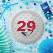 Assiettes En Carton 29e anniversaire Golf Ball Design Plaque en papier (Fête)