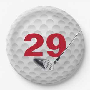 Assiettes En Carton 29e anniversaire Golf Ball Design Plaque en papier