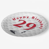 Assiettes En Carton 29e anniversaire Golf Ball Design Plaque en papier (Angle)