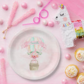 Assiettes En Carton 2 Anniversaire Chaud Air Mint Peach Pink (Fête)