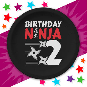 Assiettes En Carton 2 Ans Ninja Party Stars Enfants 2e anniversaire