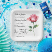 Assiettes En Carton 2 Timothée 4:7 - J'ai combattu le bon combat (Fête)