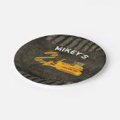 Assiettes En Carton 2ème anniversaire de véhicule noir et jaune de (Angle)