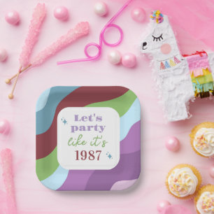 Assiettes En Carton 30 Anniversaire Faisons la fête comme en 1987
