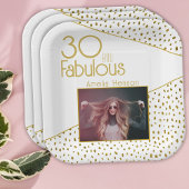 Assiettes En Carton 30 et fabuleuse Parties scintillant d'or Photo 30e