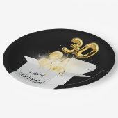 Assiettes En Carton 30e anniversaire Ballons d'or en boîte blanche (Angle)