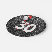 Assiettes En Carton 30e anniversaire Ballons sur Parties scintillant n (Angle)