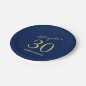 Assiettes En Carton 30e anniversaire Blue Gold Chapitre 30 (Angle)