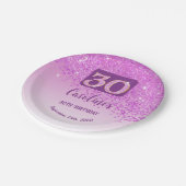 Assiettes En Carton 30e anniversaire Chic Falling Parties scintillant  (Angle)