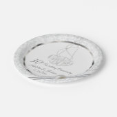 Assiettes En Carton 30e anniversaire de la Mariage de perle blanche (Angle)