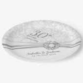 Assiettes En Carton 30e anniversaire du Mariage de bijoux Pearl (Angle)