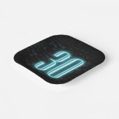 Assiettes En Carton 30e anniversaire fête néon Connexion en brique (Angulaire)