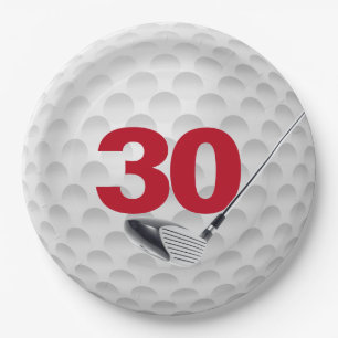 Assiettes En Carton 30e anniversaire Golf Ball Design Plaque en papier