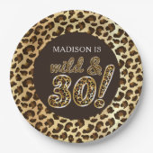 Assiettes En Carton 30e anniversaire Leopard personnalisé ballon à hui (Devant)