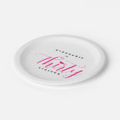Assiettes En Carton 30e anniversaire Moderne Élégant 30 rose (Angle)