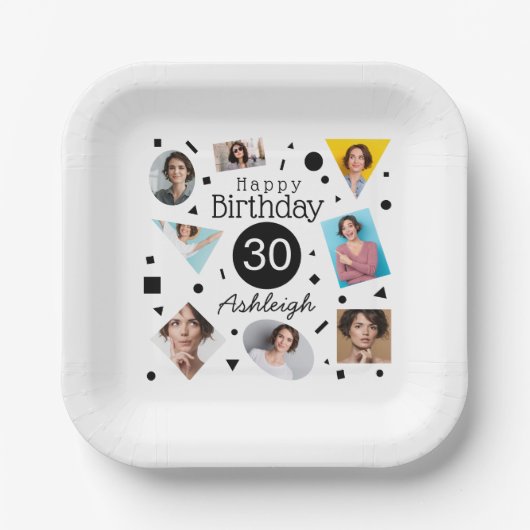 Assiettes En Carton 30e Anniversaire Papier Party Plaque (Recto)