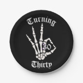 Assiettes En Carton 30e anniversaire - RIP Années Squelette Plaque pap (Devant)