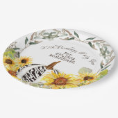 Assiettes En Carton 30e anniversaire Rustic Zebra Citrouille et tourne (Angle)