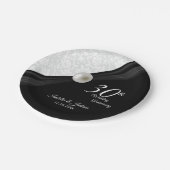 Assiettes En Carton 30e Perle & Black Mariage Anniversaire Design (Angle)
