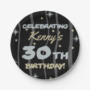 Assiettes En Carton 30th Birthday Party Ajouter votre nom