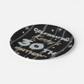 Assiettes En Carton 30th Birthday Party Ajouter votre nom (Angle)