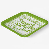 Assiettes En Carton 30th Birthday Party Numéro Motif Vert/blanc (Angulaire)