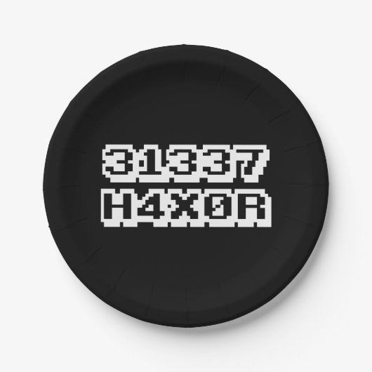 ASSIETTES EN CARTON 31337 H4X0R (Devant)