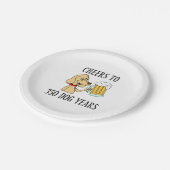 Assiettes En Carton 350 ans de chien 50e anniversaire (Angle)