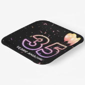 Assiettes En Carton 35e anniversaire Balloons et Confetti (Angulaire)