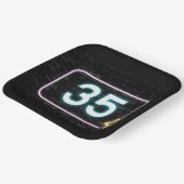 Assiettes En Carton 35e anniversaire Neon Connexion en brique (Angulaire)