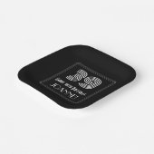 Assiettes En Carton 39e anniversaire — Art Déco Inspiré Look "39" + No (Angulaire)