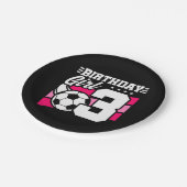 Assiettes En Carton 3 ans Football Party 3e anniversaire fille (Angle)