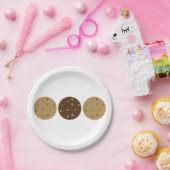 Assiettes En Carton 3 cookies (Fête)