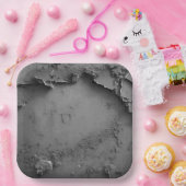 Assiettes En Carton 3 Dimensionner Gris Rustique (Fête)