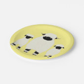 Assiettes En Carton 3 Moutons Noirs Valais dans une rangée (Angle)