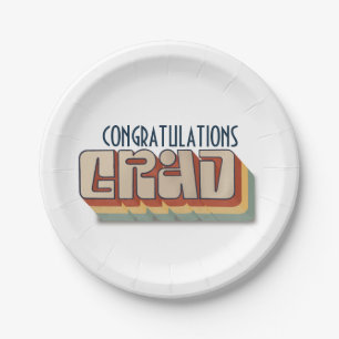 Assiettes En Carton 3D typographic gradué