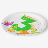 Assiettes En Carton 3rd Birthday. Dinosaur Design. My third birthday.  (Angle)