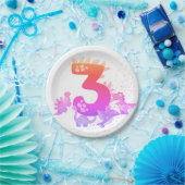 Assiettes En Carton 3rd Birthday. Dinosaur Design. My third birthday.  (Fête)