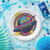 Assiettes En Carton 404 Gravité introuvable - Art Spop Rétro (Fête)